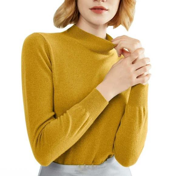 Zara Mustard Yellow Women's turtleneck Sweater size Small - Picture 1 of 5
